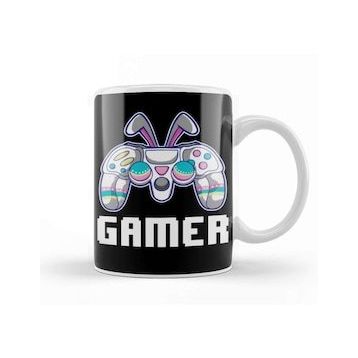 Baskı Dükkanı Video Game Easter Gamer Controller Bunny Ears Kupa Bardak