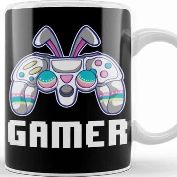 Baskı Dükkanı Video Game Easter Gamer Controller Bunny Ears Kupa Bardak