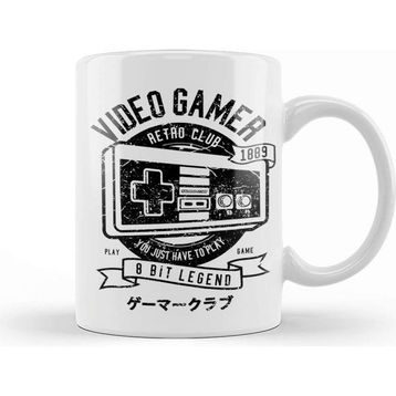 Baskı Dükkanı Video Gamer 8 Bit Kupa Bardak