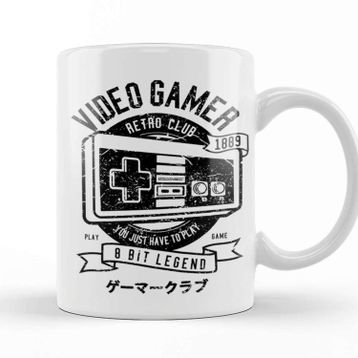 Baskı Dükkanı Video Gamer 8 Bit Kupa Bardak
