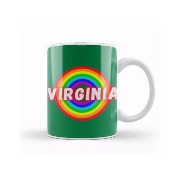Baskı Dükkanı Virginia Retro Rainbow Style Kupa