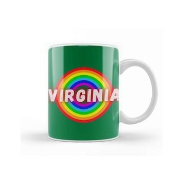 Baskı Dükkanı Virginia Retro Rainbow Style Kupa