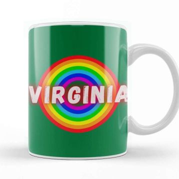 Baskı Dükkanı Virginia Retro Rainbow Style Kupa