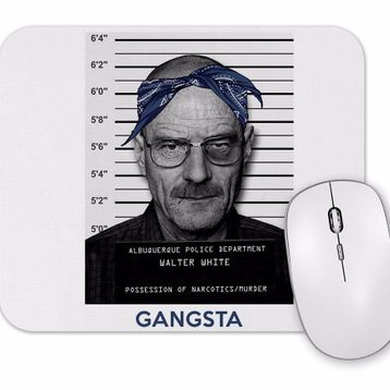 Baskı Dükkanı Walter White Gangsta Branco Mouse Pad