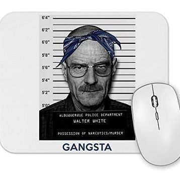 Baskı Dükkanı Walter White Gangsta Branco Mouse Pad