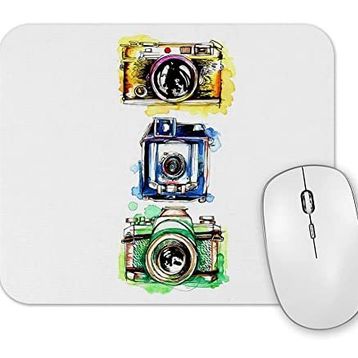 Baskı Dükkanı Watercolor Camera Mouse Pad