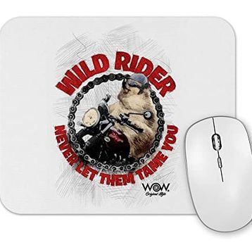 Baskı Dükkanı Wild Rider Pug Köpek Mouse Pad