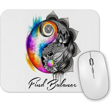 Baskı Dükkanı Ying Yang 01 Mouse Pad