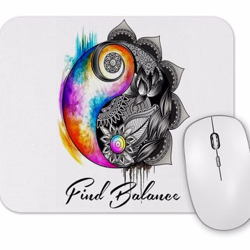 Baskı Dükkanı Ying Yang 01 Mouse Pad