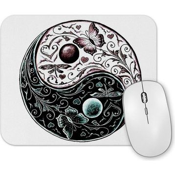 Baskı Dükkanı Ying Yang Mouse Pad