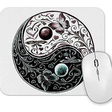 Baskı Dükkanı Ying Yang Mouse Pad