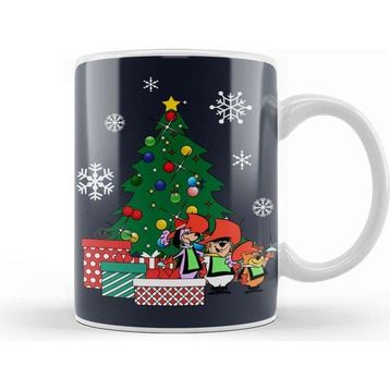 Baskı Dükkanı Yippee Yappee And Yahooey Around The Christmas Tree Beyaz Porselen Kupa Bardak