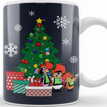 Baskı Dükkanı Yippee Yappee And Yahooey Around The Christmas Tree Beyaz Porselen Kupa Bardak