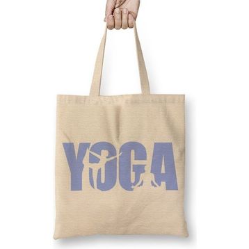 Baskı Dükkanı Yoga Logo Bez Çanta