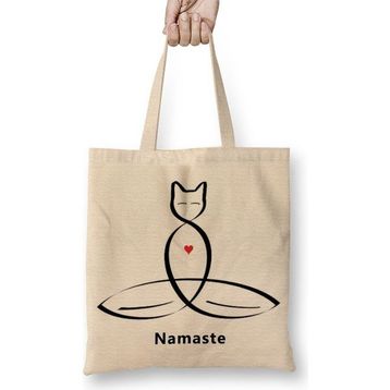 Baskı Dükkanı Yoga Namaste Bez Kadın Günlük Çanta