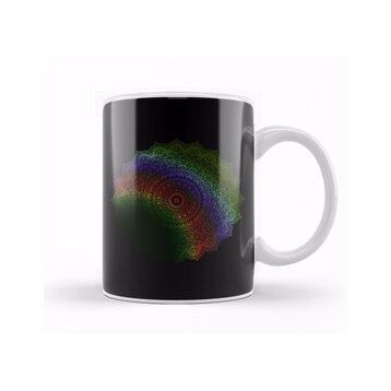 Baskı Dükkanı Yogi Prana Mandala Rainbow Kupa