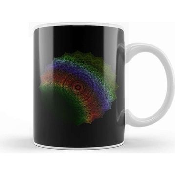 Baskı Dükkanı Yogi Prana Mandala Rainbow Kupa