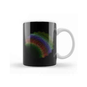 Baskı Dükkanı Yogi Prana Mandala Rainbow Kupa