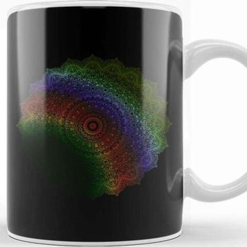 Baskı Dükkanı Yogi Prana Mandala Rainbow Kupa
