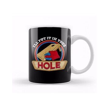 Baskı Dükkanı You Shuck At Cornhole Cute Funny Ill Put It In Your Hole Cornhole Pun Porselen Beyaz Kupa Bardak