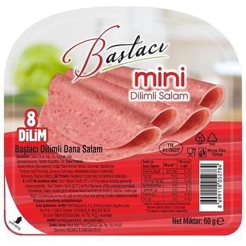Baştacı 60 gr Mini Dana Dilimli Salam