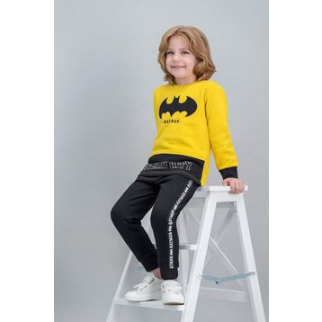 Batman Lisanslı Sarı Erkek Çocuk Eşofman Takımı