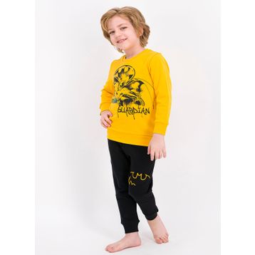 Batman Lisanslı Sarı Erkek Çocuk Eşofman Takımı