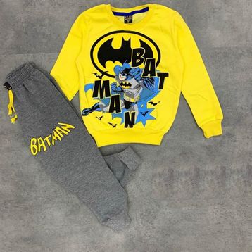 Batman Lisanslı Sarı Erkek Çocuk Eşofman Takımı