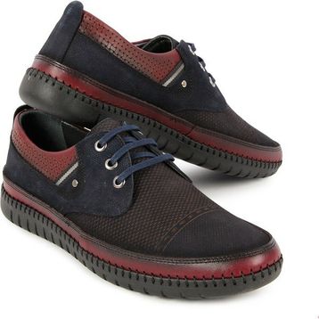 Bay Pablo F27 Lacivert - Bordo Hakiki Deri Erkek Ayakkabı