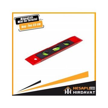 Bay-Tec 23 cm Mıknatıslı Mini Su Terazisi