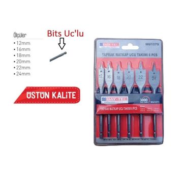 Bay-Tec 6 Parça Yaprak Matkap Ucu Takımı