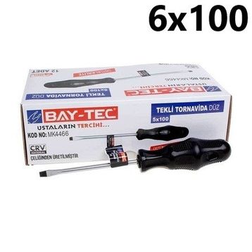 Bay-Tec 6x100 mm Düz Tekli Tornavida