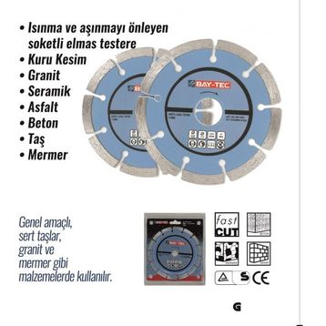 Bay-Tec BT-MK0265 180 mm Soketli Elmas Testere