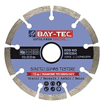 Bay-Tec MK0265 180 mm Soketli Elmas Testere