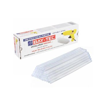 Bay-Tec MK0443 Şeffaf Kalın 11.3 x 300 mm 1 kg Mum Silikon Çubuk