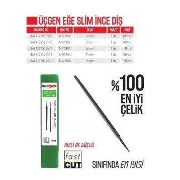 Bay-Tec MK0900 4 mm Üçgen Slim İnce Diş Eğe