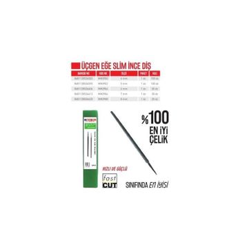 Bay-Tec MK0902 5 mm Üçgen Slim İnce Diş Eğe