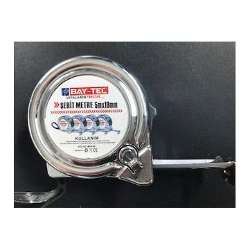 Bay-Tec Mk4146 5 mt 19 mm Krom Şerit Metre