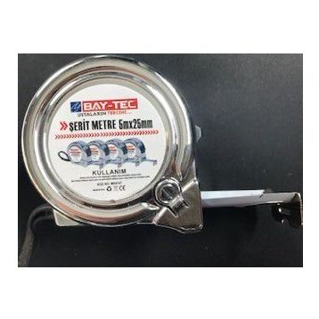 Bay-Tec Mk4147 5 mt 25 mm Krom Şerit Metre