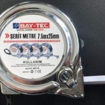 Bay-Tec Mk4148 7.5 mt 25 mm Krom Şerit Metre