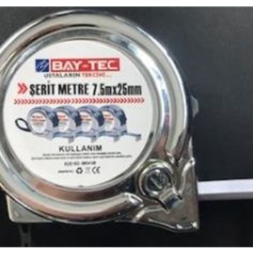 Bay-Tec Mk4148 7.5 mt 25 mm Krom Şerit Metre