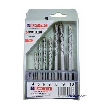 Bay-Tec MU1801 7 Parça Elmas Matkap Uç Seti