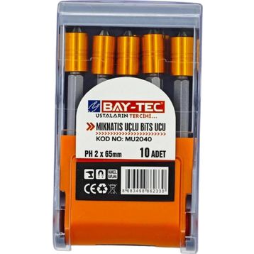 Bay-Tec MU2040 Mıknatıs Uçlu PH2x65 mm Bits Ucu