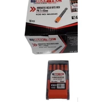 Bay-Tec MU2040 Mıknatıs Uçlu PH2x65 mm Bits Ucu