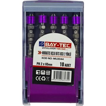 Bay-Tec MU2044 Mıknatıs Uçlu PH2x65 mm Bits Ucu