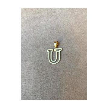 Bayar Gold 14 Ayar Altın Soft U Harfli Kolye Ucu