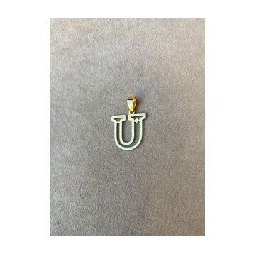 Bayar Gold 14 Ayar Altın Soft U Harfli Kolye Ucu