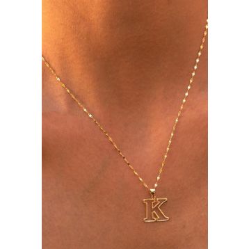 Bayar Gold 14 Ayar Soft K Harf Altın Kolye