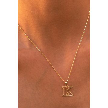Bayar Gold 14 Ayar Soft K Harf Altın Kolye