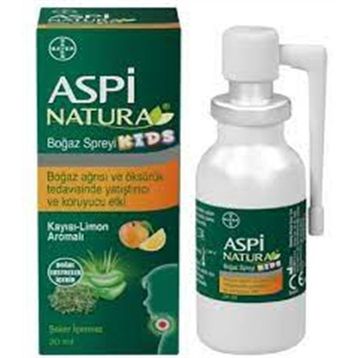 Bayer 20 ml Kayısı & Limon Aspinatura Kids Boğaz Spreyi